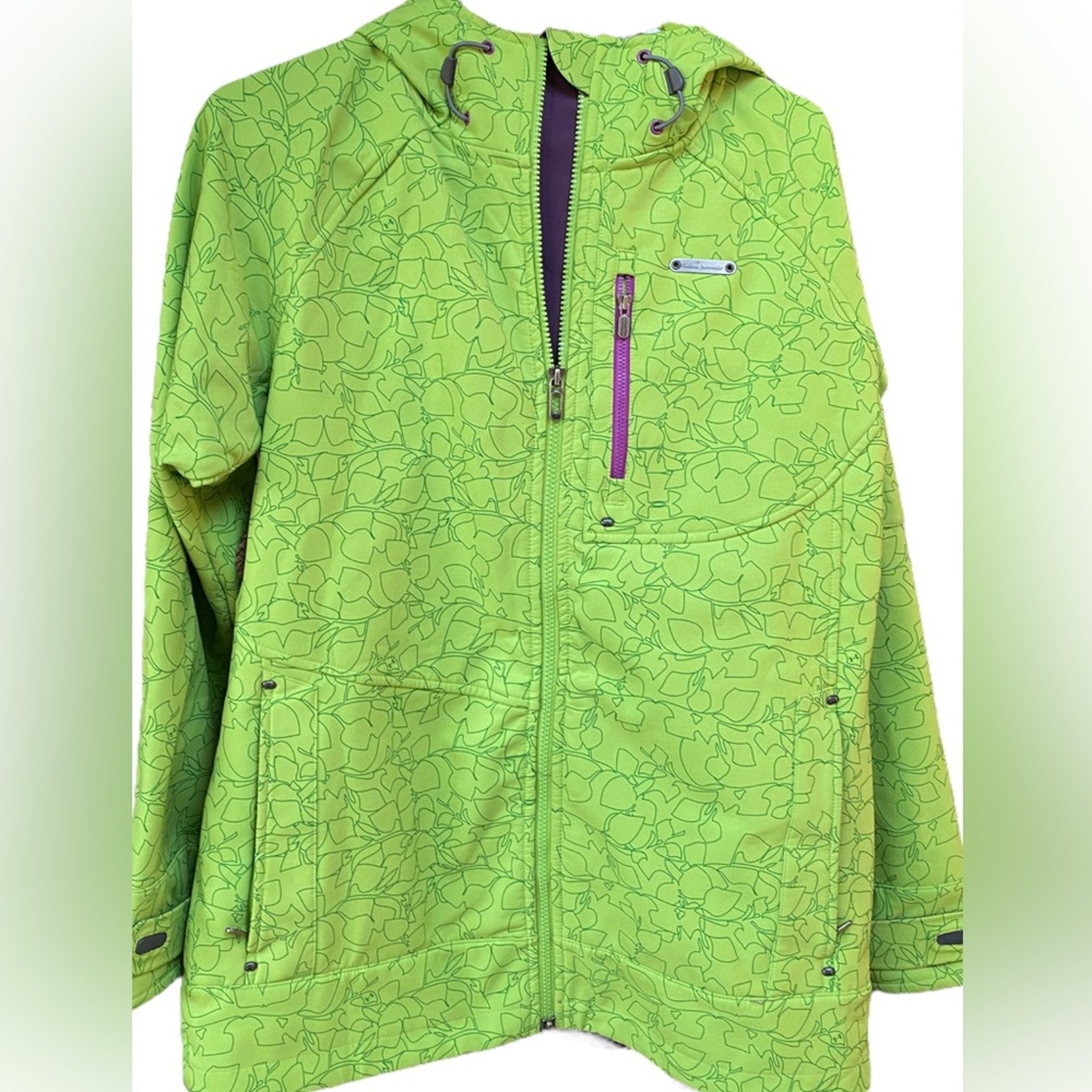 Under Armour Women's Viscosity Softshell Ski Jacket (Green Floral) - Size M